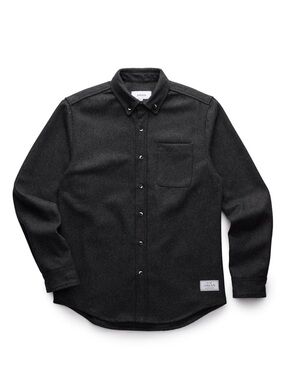 The Modern Melton Wool Shirt in Charcoal